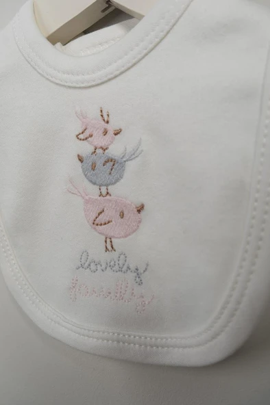 Bebitof  %100 Pamuk Sevimli Kutup Ayısı ve Kuş Desenli 10 Parça Kutulu Yenidoğan Hastane Çıkışı Zıbın Seti BBTF.PMB.10117 - 2