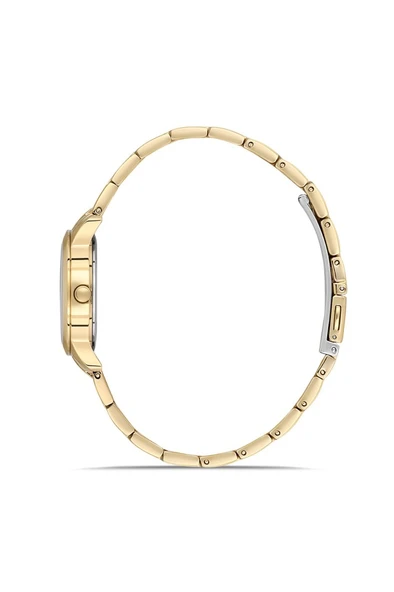 Dice Kayek DK.1.AG1410.08 Taşlı Tasarım Çelik Kordon Çelik Kasa 5 ATM Suya Dayanıklı Altın Renk Kadın Kol Saati - Resim 2