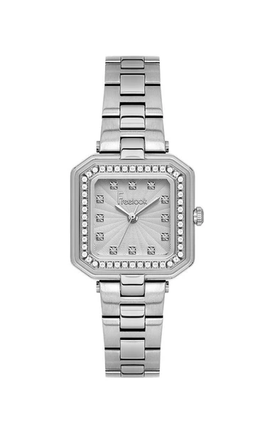 Freelook FL.1.10478-1 Taşlı Tasarım 5 ATM Suya Dayanıklı Çelik Kordon Metalik Renk Kadın Kol Saati