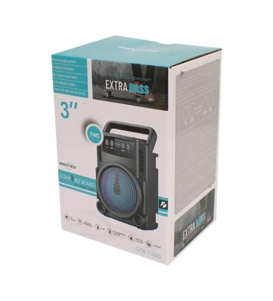 Torima Greatnice GTS-1360 Bluetooth RGB Hoparlör USB / TF Kart / FM Radyo - Resim 3