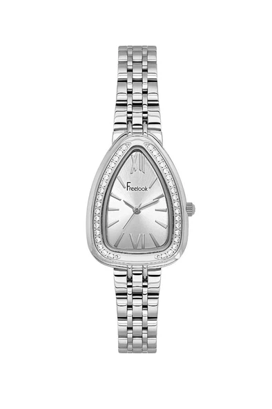 Freelook FL.1.10483-1 Taşlı Tasarım 5 ATM Suya Dayanıklı Çelik Kordon Metalik Renk Kadın Kol Saati