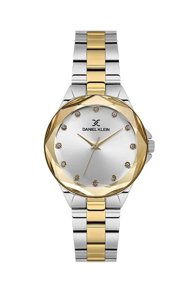 Daniel Klein DKE.1.10894-4 Taşlı Tasarım 3 Atm Suya Dayanıklı Metalik-Altın Renk Kadın Kol Saati ürün görseli 1