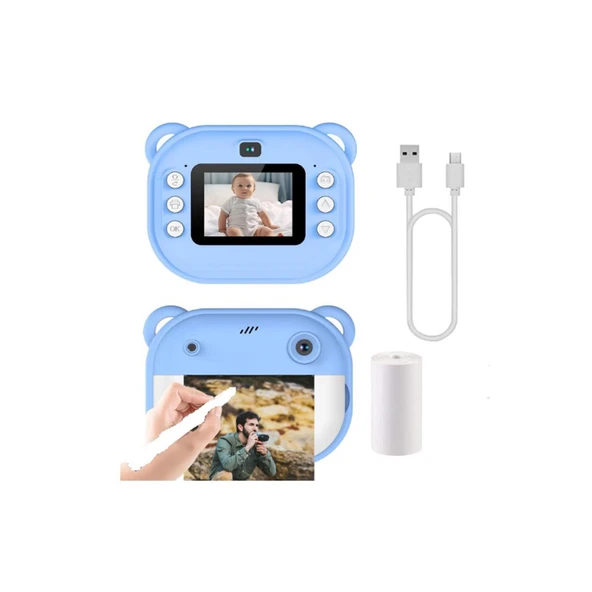 Dijital Video Kayıt Fotoğraf Çocuk Kamerası Anlık Termal Resim Kağıt Baskılı - 5