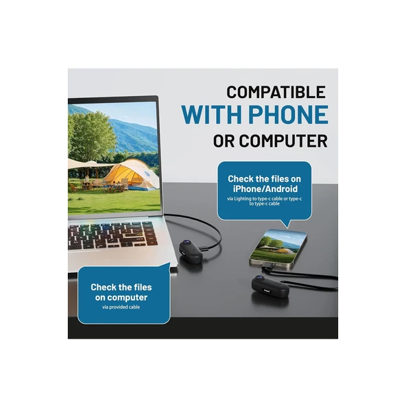 Mini Wıfı Aksiyon Kamerası 1080p Taşınabilir Vücut Kamerası Giyilebilir Video Kaydedici Ipx7 Su Geçirmez - 3