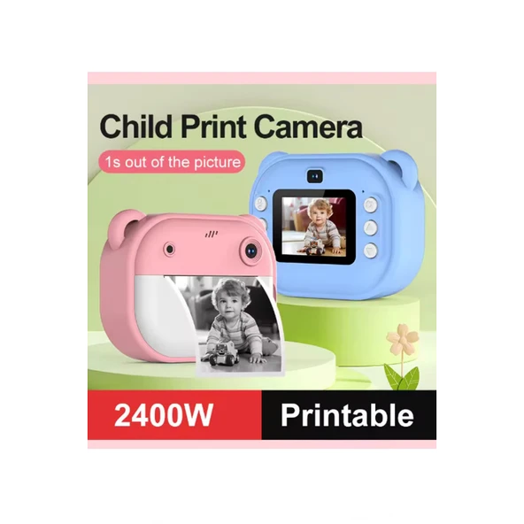 Dijital Video Kayıt Fotoğraf Çocuk Kamerası Anlık Termal Resim Kağıt Baskılı Vtn-09 - Resim 6