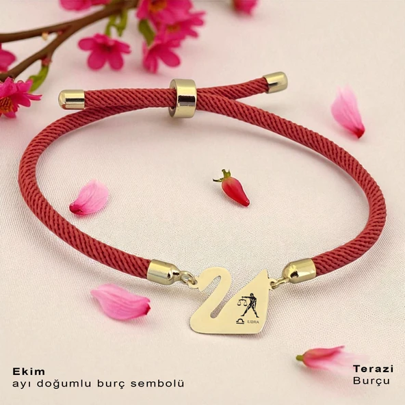 14 Ayar Altın Plakalı Burca Özel Turuncu İpek Örgülü Kuğu Kuşu Figürlü Hediye Bileklik-608 ürün görseli