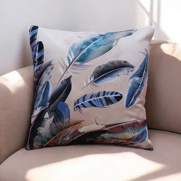 Modern Tarz Dijital Baskılı 4’lü Dekoratif Kırlent Kılıfı Seti, Şık ve Renkli Tasarımlar - Resim 2