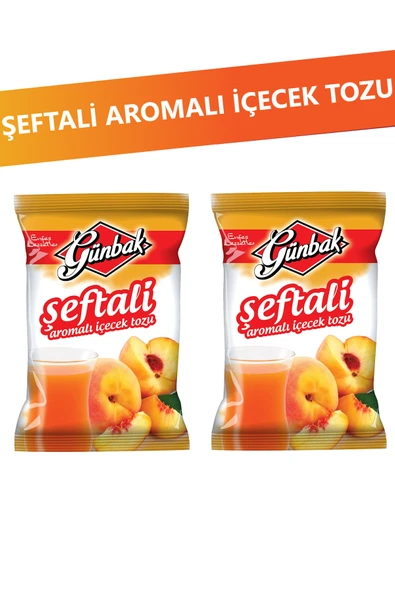 Günbak Şeftali Aromalı İçecek Tozu 250 gr x 2 Adet ürün görseli