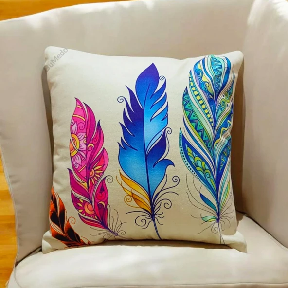 Modern Tarz Dijital Baskılı 4’lü Dekoratif Kırlent Kılıfı Seti, Şık ve Renkli Tasarımlar - Resim 2