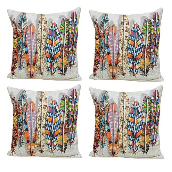 Modern Tarz Dijital Baskılı 4’lü Dekoratif Kırlent Kılıfı Seti, Şık ve Renkli Tasarımlar ürün görseli