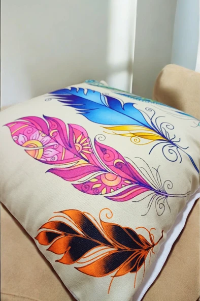 Modern Tarz Dijital Baskılı 4’lü Dekoratif Kırlent Kılıfı Seti, Şık ve Renkli Tasarımlar - Resim 4