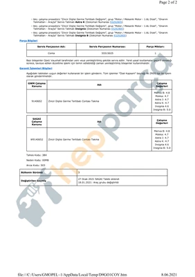 Opel Astra J 1.6 Dizel Gerici Contası - Resim 3