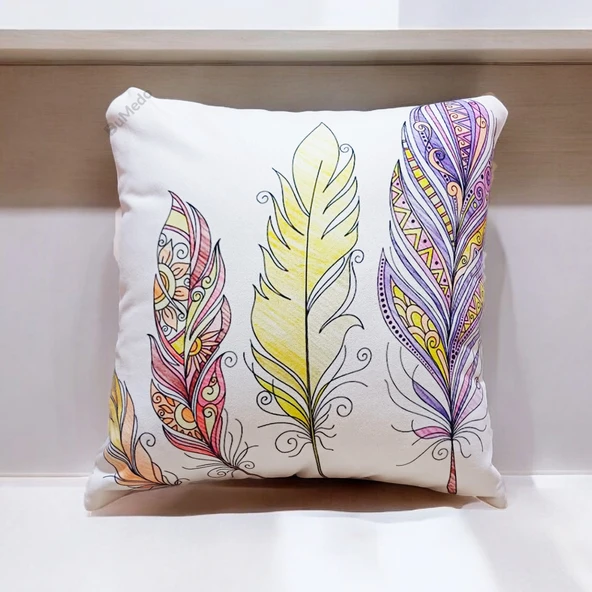 Modern Tarz Dijital Baskılı 4’lü Dekoratif Kırlent Kılıfı Seti, Şık ve Renkli Tasarımlar - Resim 2