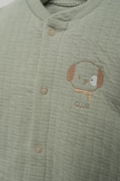 Bebitof %100 Pamuk Sevimli Köpekcikler Desenli 10 Parça Kutulu Yenidoğan Hastane Çıkışı Zıbın Seti BBTF.YSL.10116 - 5