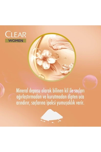 Clear Women Kepeğe Karşı Şampuan Kil Terapisi 350 ml - Resim 7