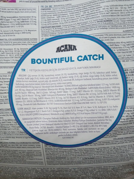 ACANA Bountiful Catch Yetişkin Kedi Maması 1,8kg - 3