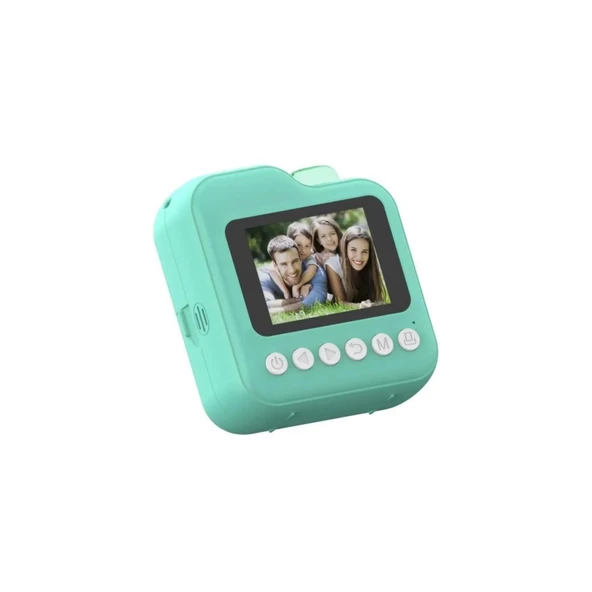 Dijital Video Kayıt Fotoğraf Çocuk Kamerası Anlık Termal Resim Kağıt Baskılı Mavi - Resim 3