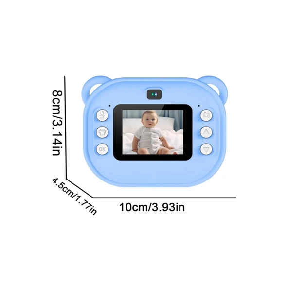 Dijital Video Kayıt Fotoğraf Çocuk Kamerası Anlık Termal Resim Kağıt Baskılı - 8