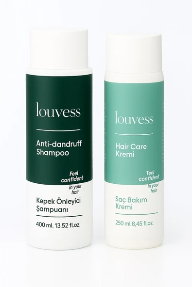 Louvess Kepek Önleyici Şampuan & Saç Bakım Kremi İkili Set