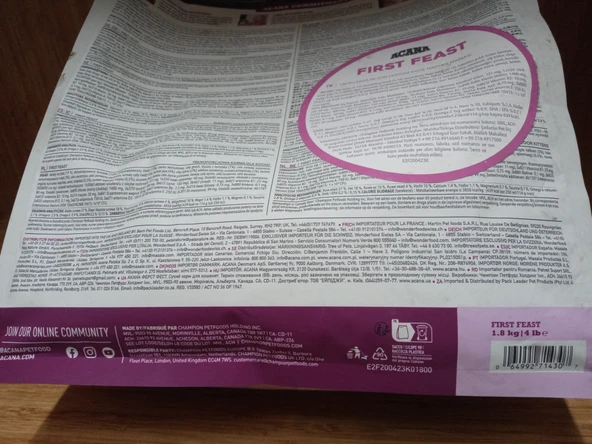 Acana Kitten First Feast Tavuklu ve Ringa Balıklı Yavru Kedi Maması 1.8 KG - 3