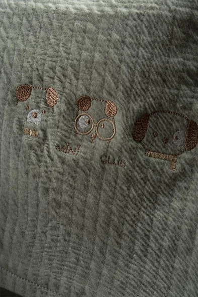 Bebitof %100 Pamuk Sevimli Köpekcikler Desenli 10 Parça Kutulu Yenidoğan Hastane Çıkışı Zıbın Seti BBTF.YSL.10116 - 2