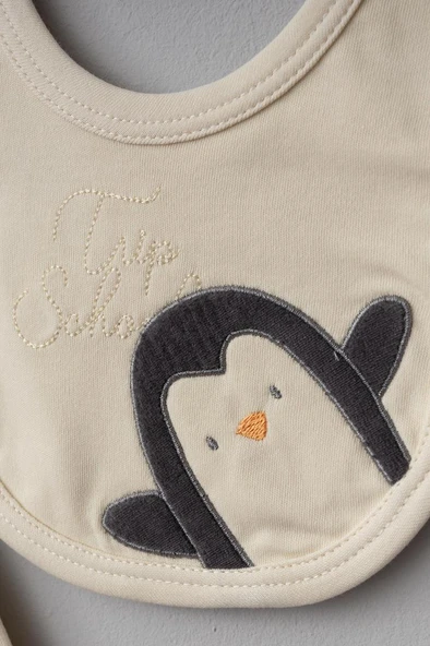 Bebitof %100 Pamuk Arabalı Penguen Desenli 10 Parça Kutulu Yenidoğan Hastane Çıkısı Seti BBTF.MV.10094 - 4