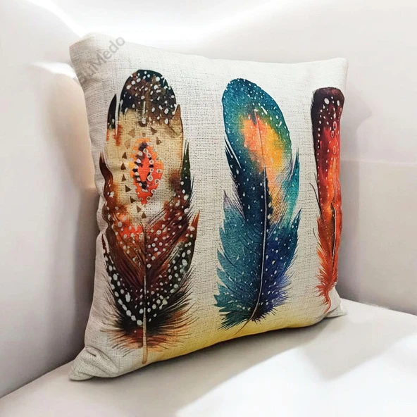 Modern Tarz Dijital Baskılı 4’lü Dekoratif Kırlent Kılıfı Seti, Şık ve Renkli Tasarımlar - Resim 3