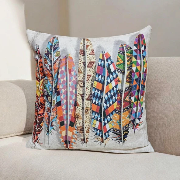 Modern Tarz Dijital Baskılı 4’lü Dekoratif Kırlent Kılıfı Seti, Şık ve Renkli Tasarımlar - Resim 2