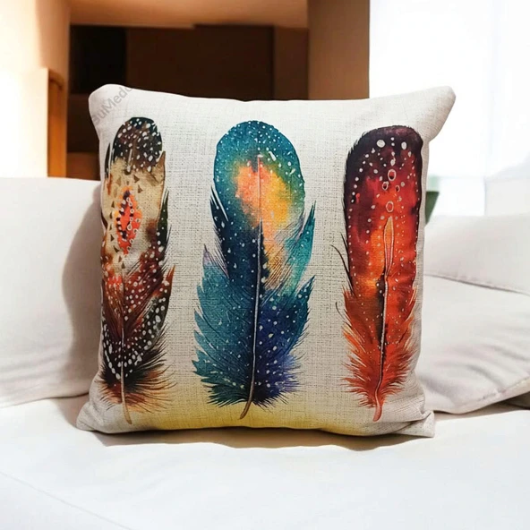 Modern Tarz Dijital Baskılı 4’lü Dekoratif Kırlent Kılıfı Seti, Şık ve Renkli Tasarımlar - Resim 2