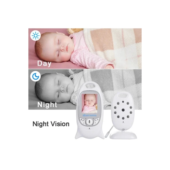 Vb-601 Kameralı Bebek Monitörü Net Görüntü Gece Görüşlü - 3