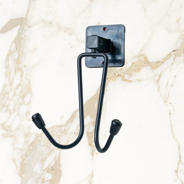 Buffer® Kendiliğinden Yapışkanlı Siyah Paslanmaz Metal Bornoz Ve Havlu Askılığı - 4