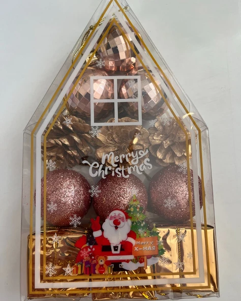 Yılbaşı Süsü 12' li 10 Cm Karışık 12 Adet Set