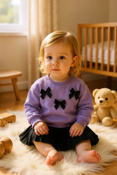 Pileli Etekli Kız Çocuk Takım - 7