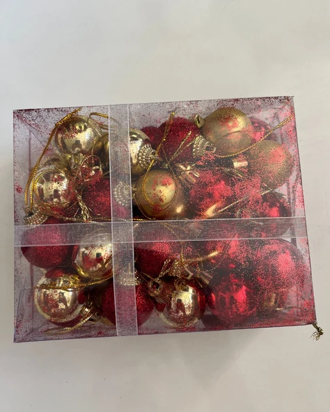 Yılbaşı Süsü 30' lu 10 Cm Karışık 30 Adet Set - Resim 2