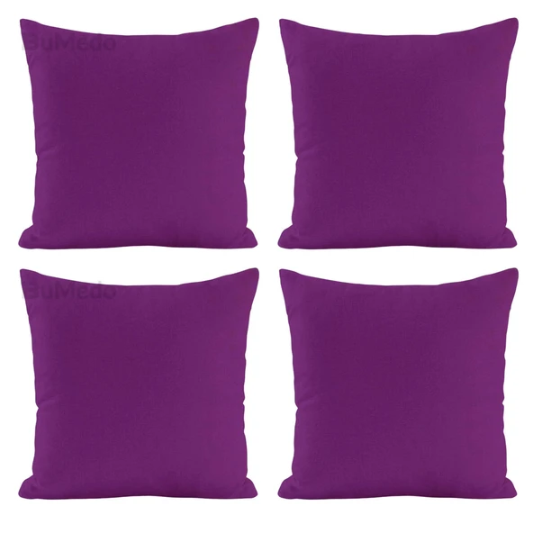 Modern Tarz Düz Renkli 4’lü Dekoratif Kırlent Kılıfı Seti Şık Yumuşak Dokulu ve Zarif Tasarım ürün görseli