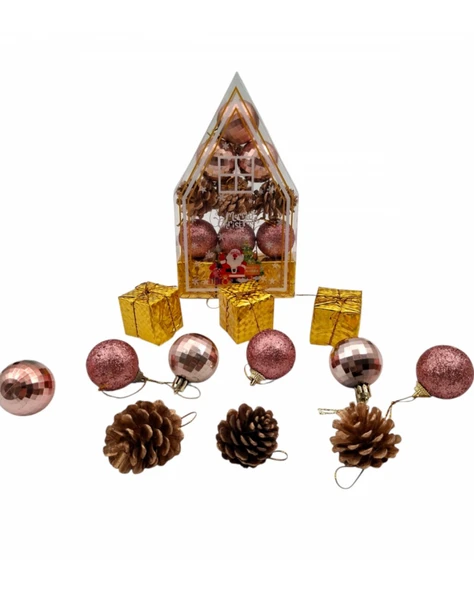 Yılbaşı Süsü 12' li 10 Cm Karışık 12 Adet Set - 2