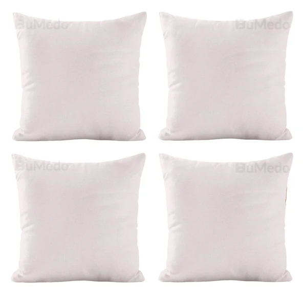 Modern Tarz Düz Renkli 4’lü Dekoratif Kırlent Kılıfı Seti Şık Yumuşak Dokulu ve Zarif Tasarım ürün görseli