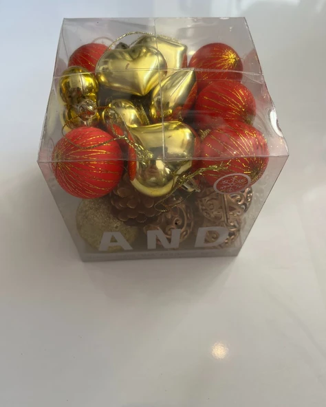 Yılbaşı Süsü 28' li Karışık Süsler 28 Adet Set - 3