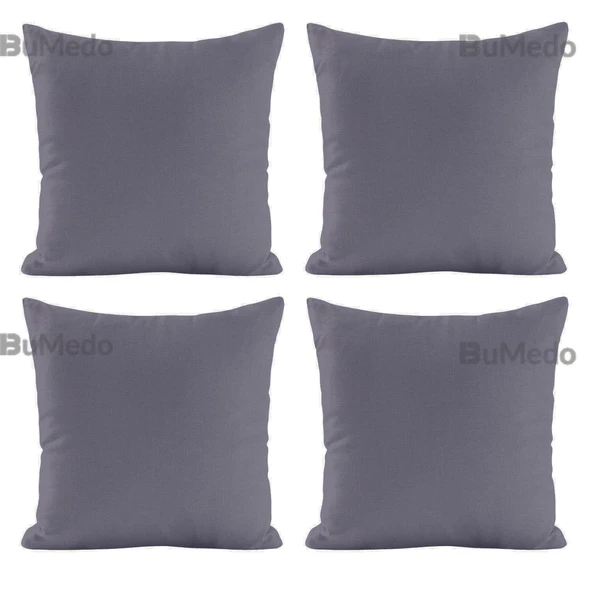 Modern Tarz Düz Renkli 4’lü Dekoratif Kırlent Kılıfı Seti Şık Yumuşak Dokulu ve Zarif Tasarım ürün görseli