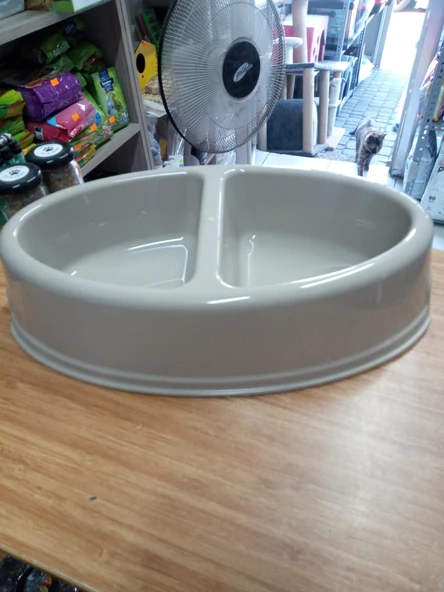 Çiftli Mama Kabı Elips Büyük 2 ADET