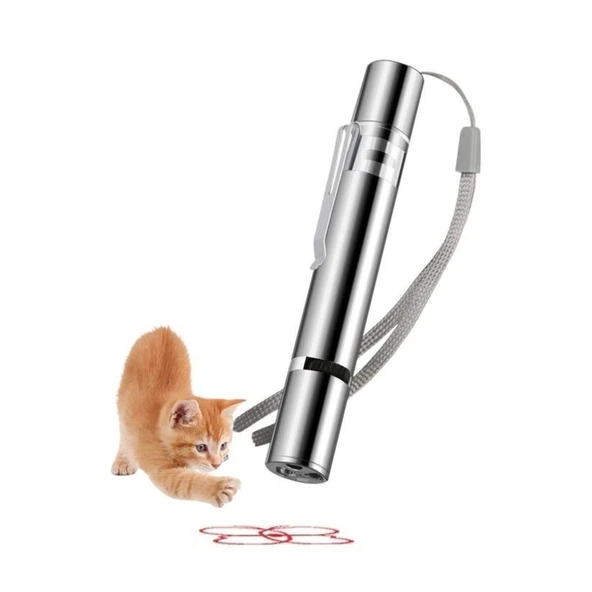 Buffer® Usb İle Şarj Edilebilen 3ın 1 Kırmızı Işık +beyaz Led Meşale Işık + Uv El Feneri Kedi Lazeri - 7