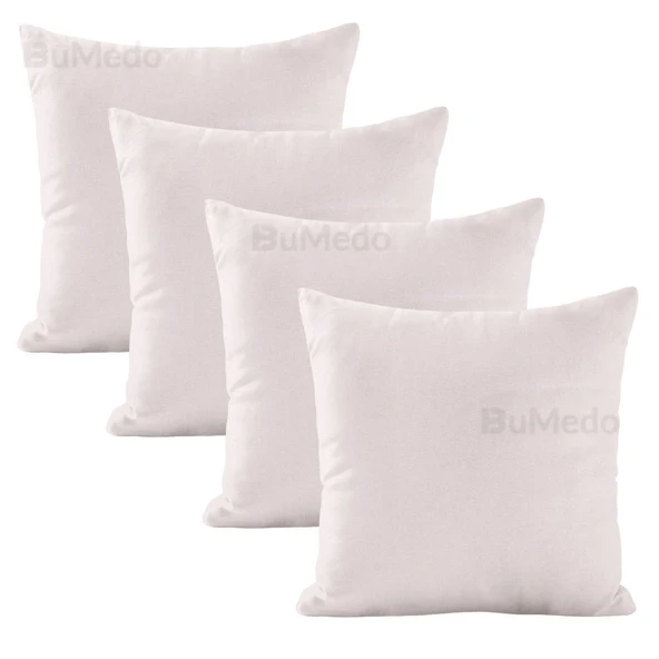 Modern Tarz Düz Renkli 4’lü Dekoratif Kırlent Kılıfı Seti Şık Yumuşak Dokulu ve Zarif Tasarım - Resim 2