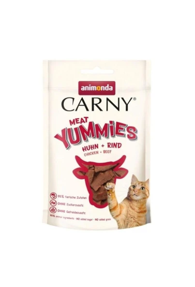 Animonda Carny Meat Tavuk ve Sığır Etli Kedi Ödül Maması 50g  Skt : 08/2026 ürün görseli 1