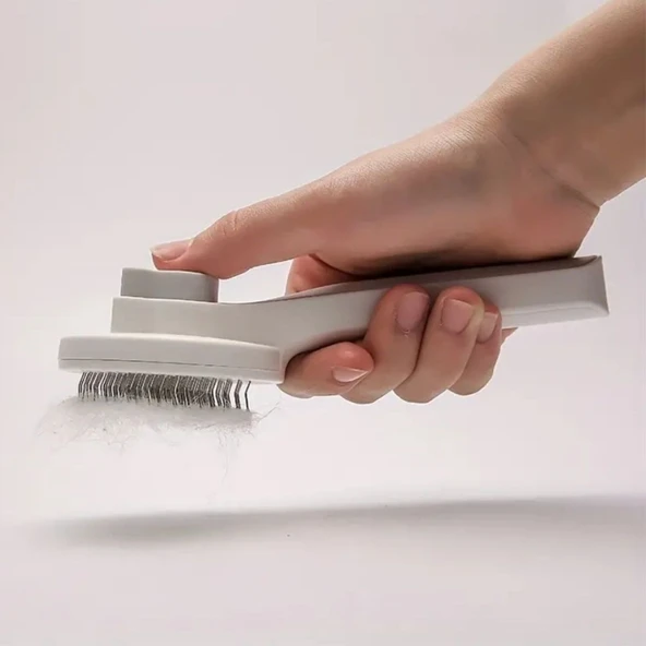 Buffer® Basmalı Kedi Köpek Tüy Toparlayıcı Masaj Etkili Pet Fırçası - 10