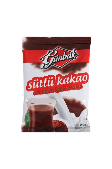 Günbak Sütlü Kakao Aromalı Toz İçecek 250 gr ürün görseli