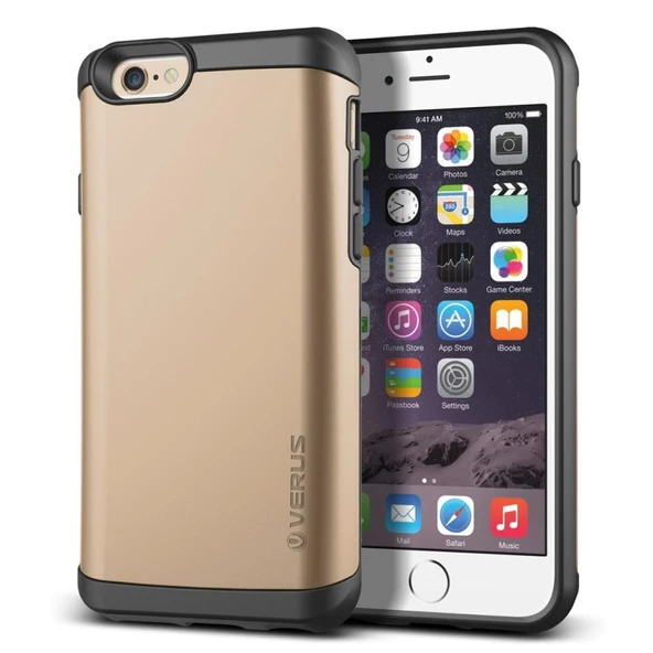 Verus iPhone 6 4.7 ile Uyumlu Case Damda Veil Series Kılıf Renk  Shine Gold - 1