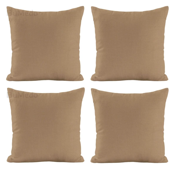 Modern Tarz Düz Renkli 4’lü Dekoratif Kırlent Kılıfı Seti Şık Yumuşak Dokulu ve Zarif Tasarım ürün görseli