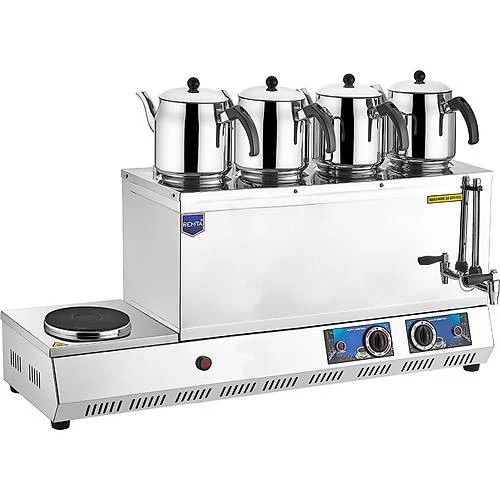 Remta 85 Model Dört Demlikli Elektrikli Çay Ocağı 43 Lt. - 4 ADET DEMLİK DAHİL - K33 Çay Kazanı ürün görseli 1