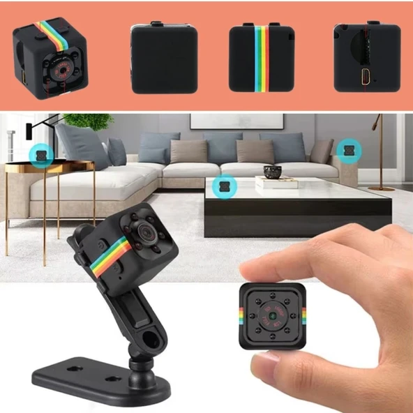 Buffer® Mini Boy Küp Tipi Gece Görüşlü Hd Kaliteli Güvenlik Kamerası - 2