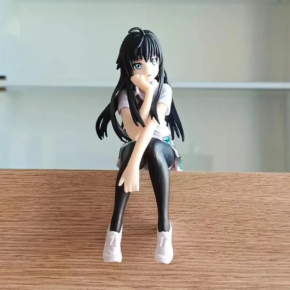 Anime PVC Heykeli - Siyah Saçlı ve Beyaz Kıyafetli Kız - Resim 10